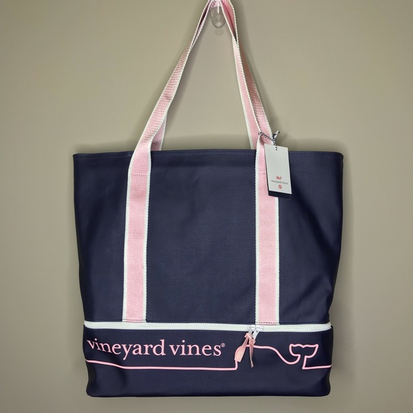 Vineyard Vines Target Whale Line Beach Bag Navy - Picture 2 of 7